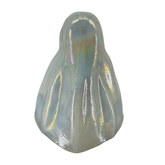 Halloween Iridescent Milky Glass? Phantom Hollow Ghost 7" Figurine Decor NEW - Picture 9 of 13